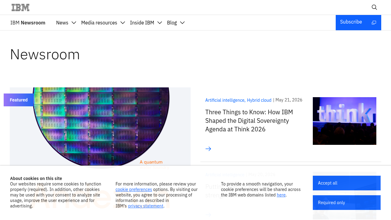 Visit IBM's official newsroom for the latest financial results and company announcements.