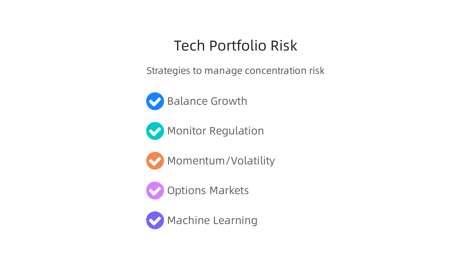 Strategies to effectively manage concentration risk when building a tech-heavy investment portfolio.