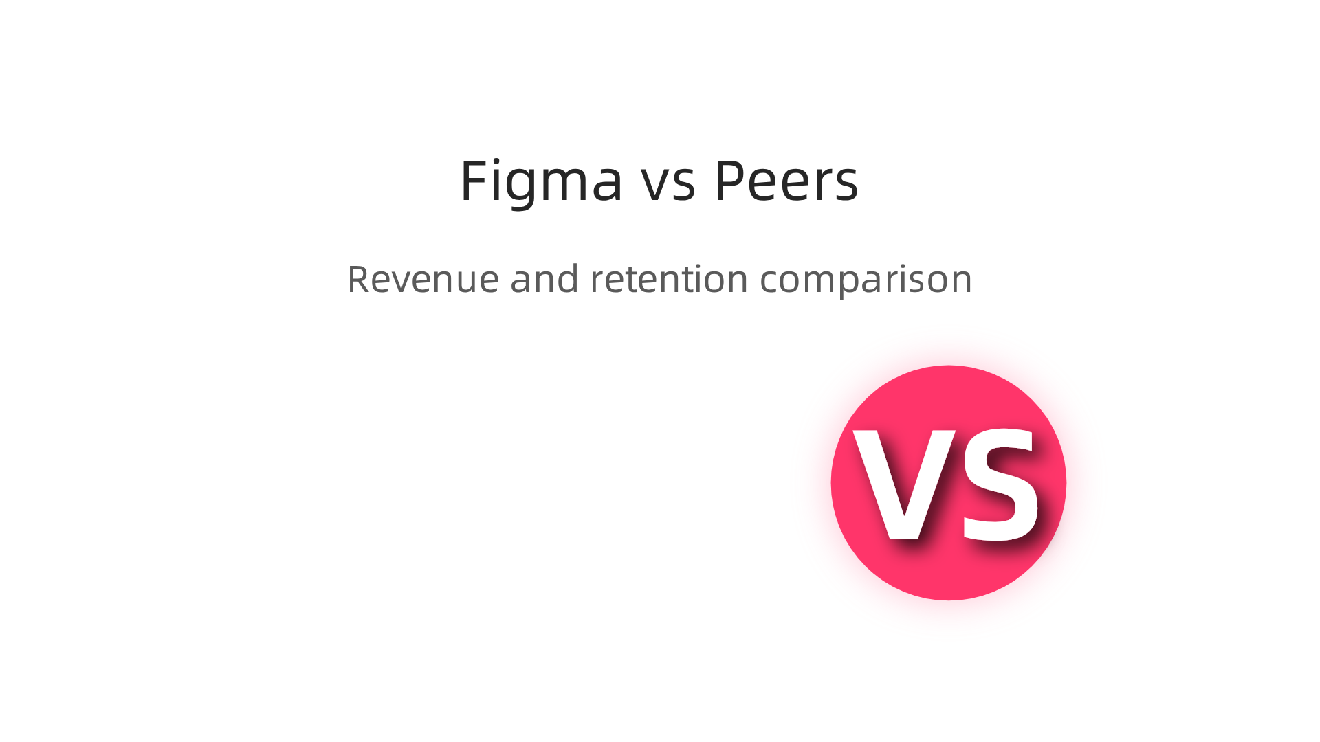 A side-by-side comparison of Figma's growth and retention metrics against key public competitors.