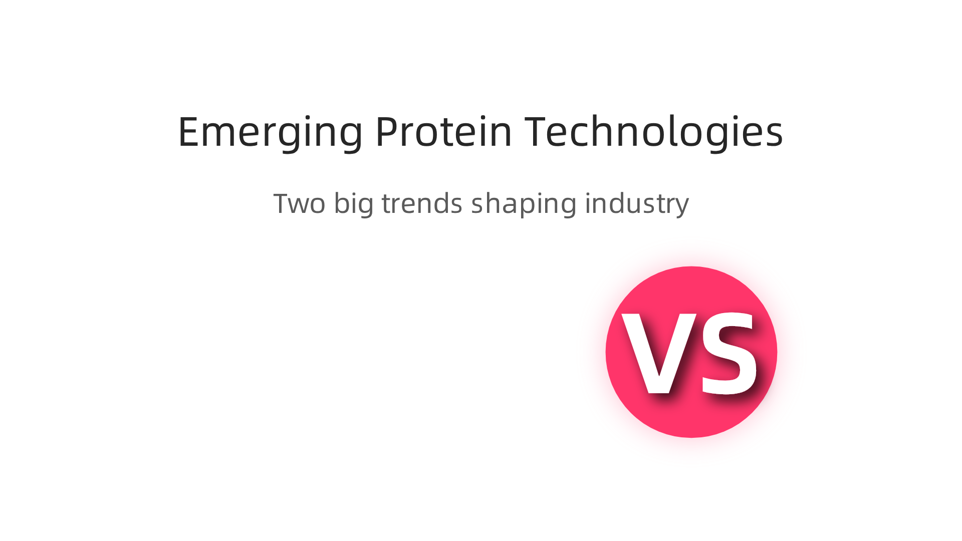 An infographic detailing precision fermentation and cell-cultured meat as key emerging technologies in the protein industry.