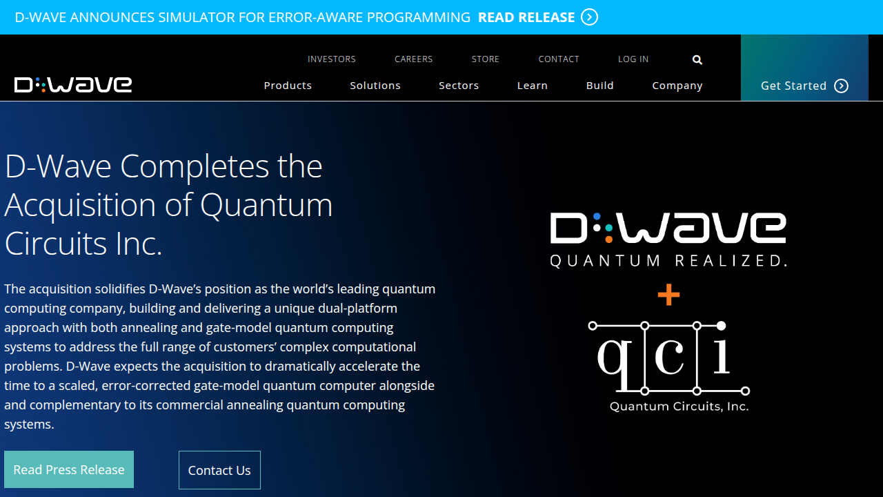 D-Wave Quantum's website highlights its pioneering role in commercial quantum computing and its advanced systems.