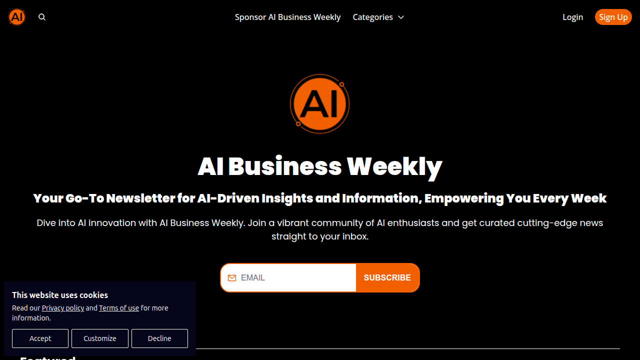 Review the latest AI adoption statistics and enterprise data from AI Business Weekly, crucial for understanding the current market landscape.